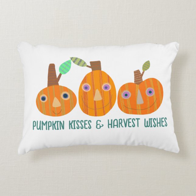 Pumpkin Kisses Pillow (Front)