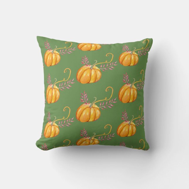 Pumpkin, Lantern Throw Cushion (Front)