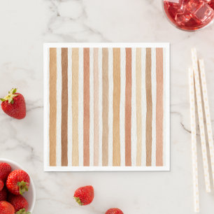 Pumpkin Latte Blush Stripes Napkin