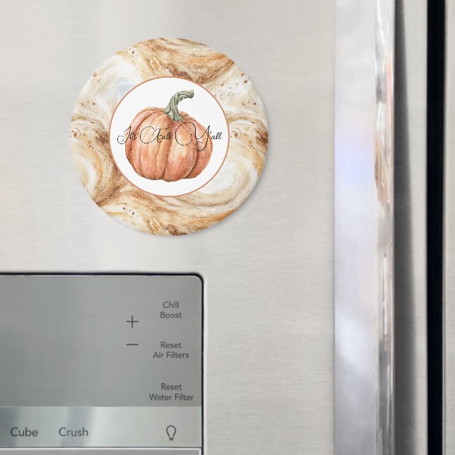 Pumpkin Latte Swirls Fall Y'all Magnet (In Situ (Fridge))