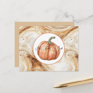 Pumpkin Latte Swirls Fall Y'all Postcard