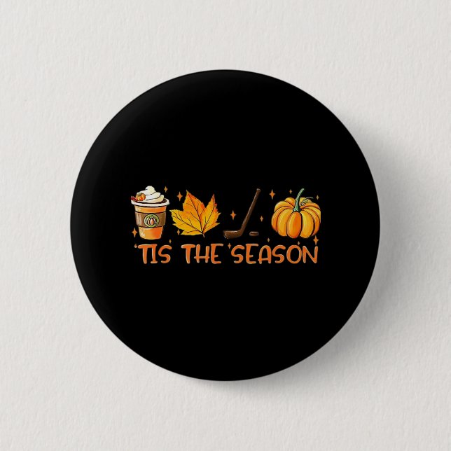 Pumpkin Latte Tis The Season Fall Coffee Thanksgiv 6 Cm Round Badge (Front)