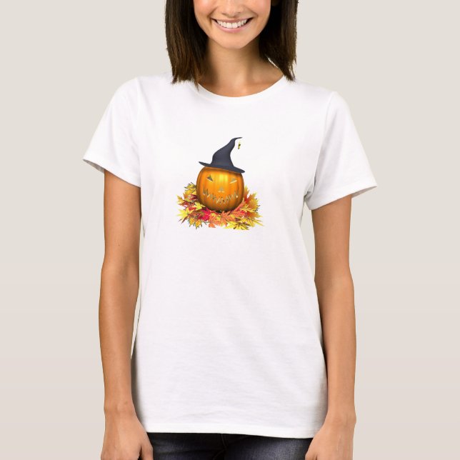 Pumpkin & Leaves - T-Shirt (Front)