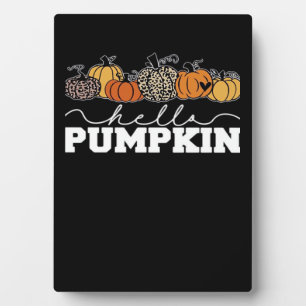 Pumpkin Leopard Fall Women Cute Autumn Season Than Plaque