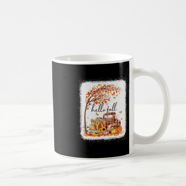 Pumpkin Leopard Hello Fall Happy Fall Y'all Fall S Coffee Mug (Right)