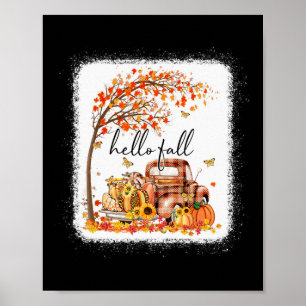 Pumpkin Leopard Hello Fall Happy Fall Y'all Fall S Poster