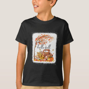 Pumpkin Leopard Hello Fall Happy Fall Y'all Fall S T-Shirt