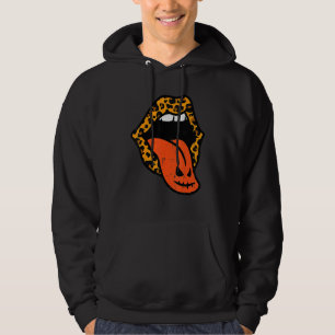 Pumpkin Leopard Lips Adult Halloween Costume For W Hoodie