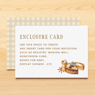 Pumpkin Little Cutie Pie Baby Shower Custom  Enclosure Card