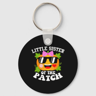 Pumpkin Little Sister Of The Patch Fun Halloween Key Ring