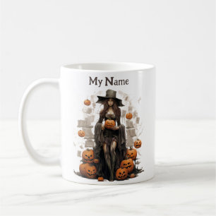 Pumpkin Mage Witch: Halloween Witch Customized Cup