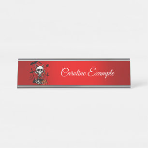 Pumpkin Magic and Bone Fun.  Desk Name Plate