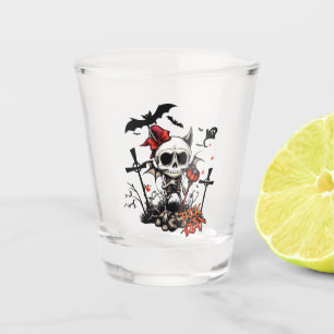 Pumpkin Magic and Bone Fun. Shot Glass