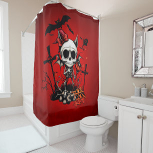 Pumpkin Magic and Bone Fun. Shower Curtain