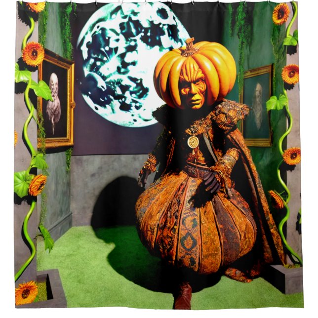 Pumpkin Man Shower Curtain (Front)