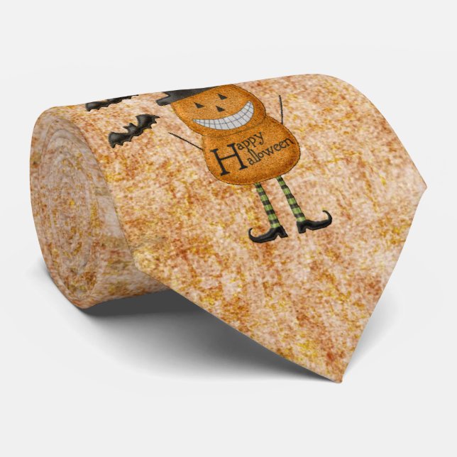 Pumpkin Man Tie (Rolled)