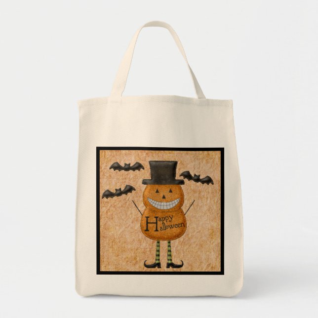 Pumpkin Man Trick or Treat Bag (Front)