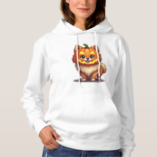 Pumpkin Mask Pomeranian Dog Hoodie