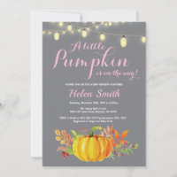 Pumpkin Mason Jar String Lights Girl Baby Shower