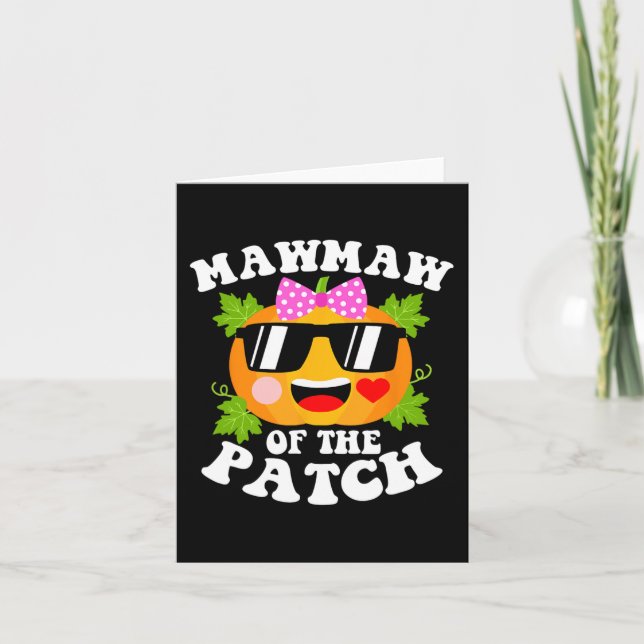 Pumpkin Mawmaw Of The Patch  Fun Halloween Family  Card (Front)