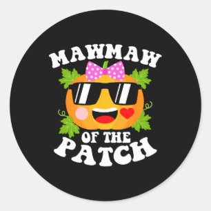 Pumpkin Mawmaw Of The Patch Funny Halloween Famil Classic Round Sticker