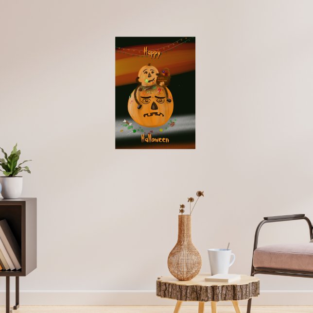 Pumpkin Mess Halloween Poster (Living Room 3)