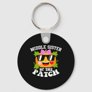 Pumpkin Middle Sister Of The Patch Funny Hallowee Key Ring