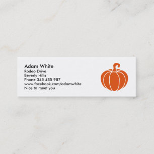 Pumpkin Mini Business Card