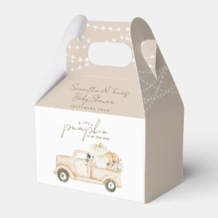 Pumpkin Minimalist Modern Fall Baby Shower Favour Box