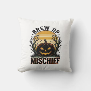 Pumpkin Mischief Shirt Vintage Halloween Graphic_1 Cushion