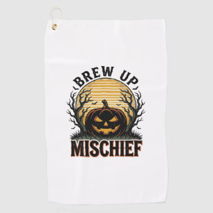 Pumpkin Mischief Shirt Vintage Halloween Graphic_1 Golf Towel