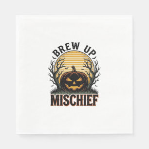 Pumpkin Mischief Shirt Vintage Halloween Graphic_1 Napkin