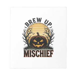 Pumpkin Mischief Shirt Vintage Halloween Graphic_1 Notepad