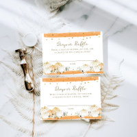 Pumpkin Modern Fall Baby Shower Diaper Raffle