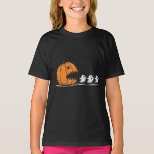 Pumpkin Monster Chasing Ghosts T-Shirt