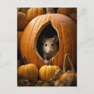 Pumpkin Mouse Postcard