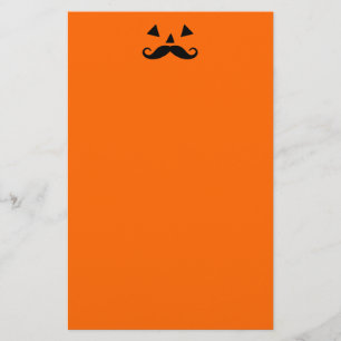 Pumpkin Moustache Stationery