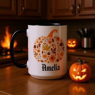 Pumpkin Mug Gift Personalized Autumn Thanksgiving