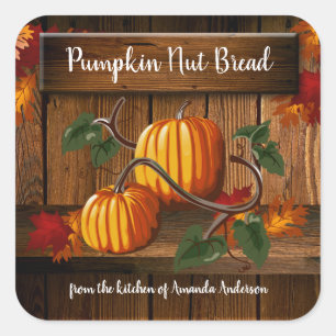 Pumpkin Nut Bread Sq Label