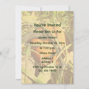 Pumpkin On The Vine Fall Nature  Invitation