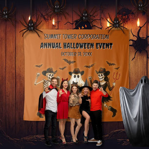 Pumpkin Orange Halloween Event Backdrop Tapestry