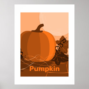 Pumpkin Orange Kitchen Wall Decor