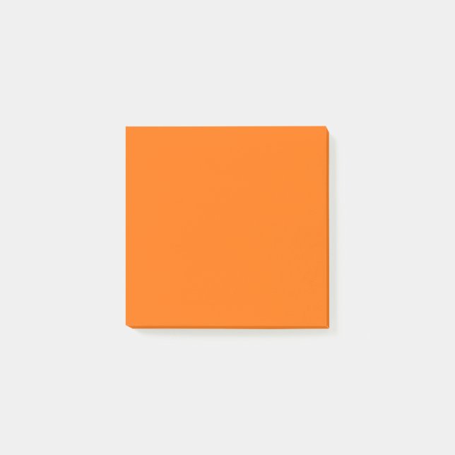 Pumpkin Orange Solid Plain  Post-it Notes (Front)