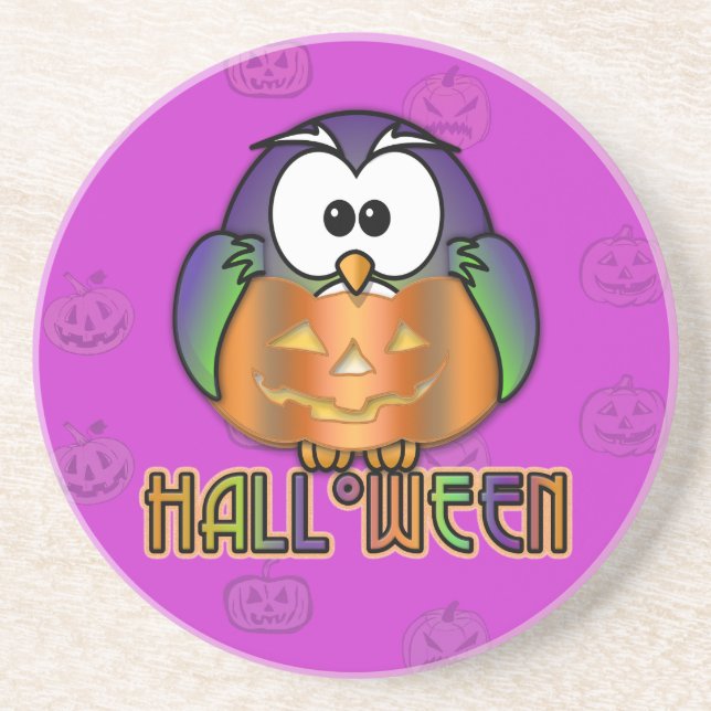 pumpkin owl coaster (Front)