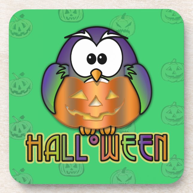 pumpkin owl coaster (Front)
