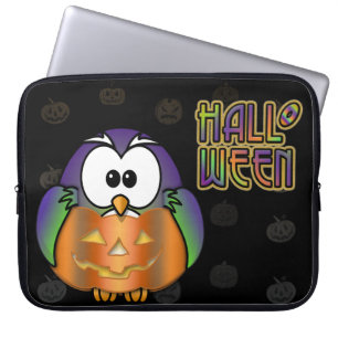 pumpkin owl laptop sleeve
