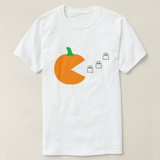 PUMPKIN PAC GHOSTS HALLOWEEN HUMOR T-Shirt (Design Front)