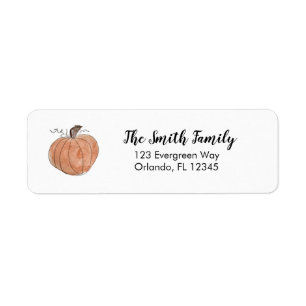Pumpkin Painting Autumn Design Return Address