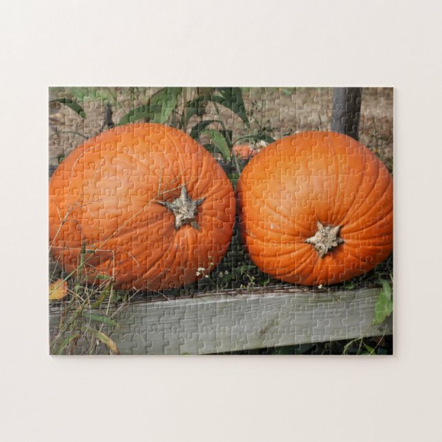 Pumpkin Pair Fall  Jigsaw Puzzle (Horizontal)