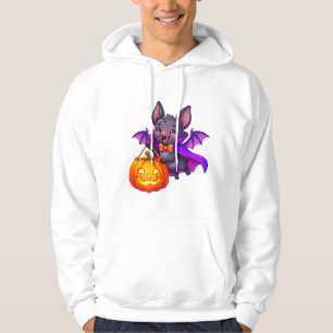 Pumpkin Pal Bat with Purple Cape Hoodie